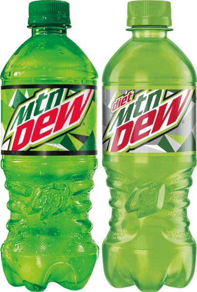 75 For Mtn Dew® - Diet Mtn Dew 20 Oz (405x600), Png Download