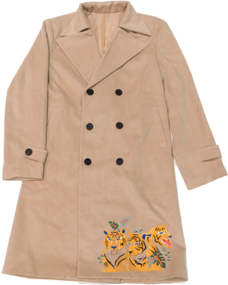 Trench Coat (500x632), Png Download