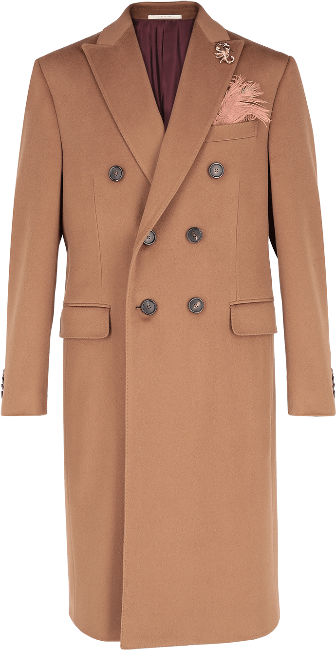 Camel 590 Gr Wool Coat - Mens Cashmere Coat (960x1440), Png Download