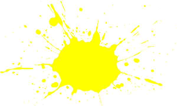 Download Transparent Yellow Paint Splash Png - Yellow Paint Splatter No
