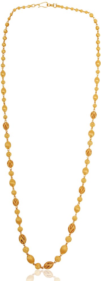 Stunning Golden Bead Chain - Chrome Hearts Dagger Necklace (1000x1000), Png Download