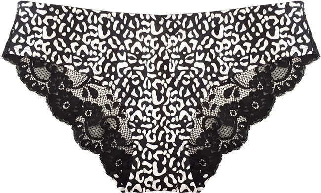 Lace Monochrome Briefu20 5006black - Crocheted Lace (900x833), Png Download