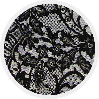 Black Lace Trim - Lace (400x400), Png Download