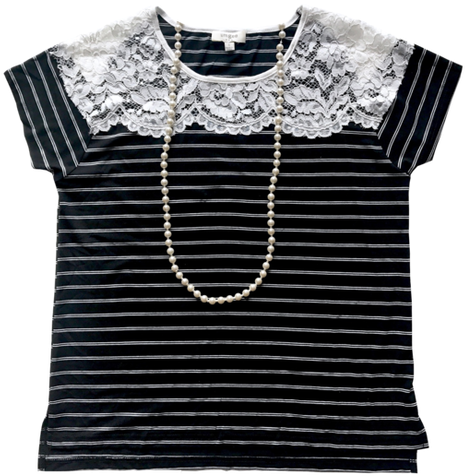 I Love This One Because Of The Bold Stripes Paired - Blouse (498x664), Png Download