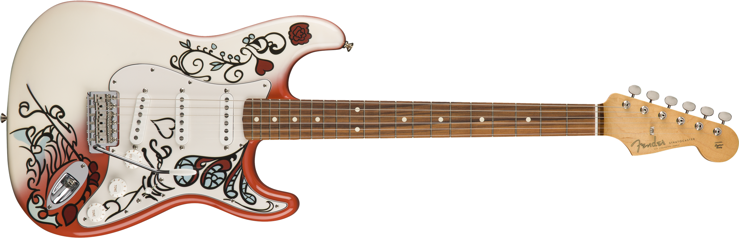 Fender Jimi Hendrix Monterey Stratocaster (2400x779), Png Download