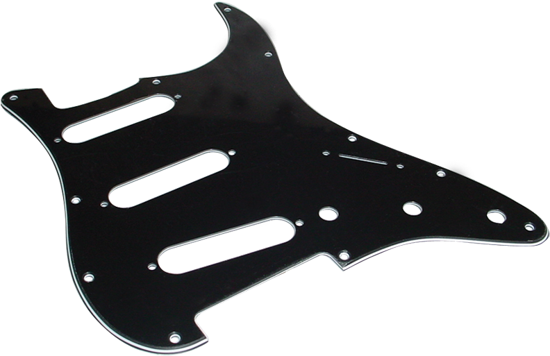 Fender ®, For American Stratocaster, 11-hole - Fender American Standard Strat 11-hole Pickguard Black (800x515), Png Download