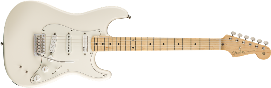 Eob Sig Fender Stratocaster, Maple Fingerboard, Olympic - Fender American Special Stratocaster White (886x300), Png Download