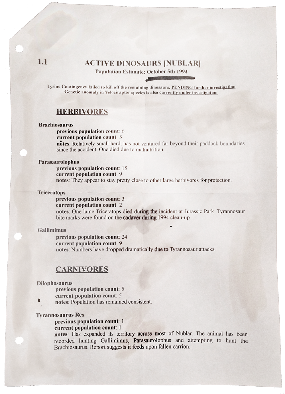 Page 2 - Dinosaur Protection Group Documents (1000x1379), Png Download