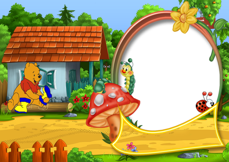 Frame Winnie The Pooh Png (800x566), Png Download