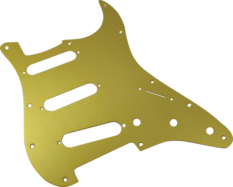 Fender ®, For American Stratocaster, 11-hole - Pickguard Original Fender American Strat 11-hole Gold (800x640), Png Download