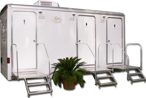 Portable Restroom Rentals - Portable Toilet (584x392), Png Download