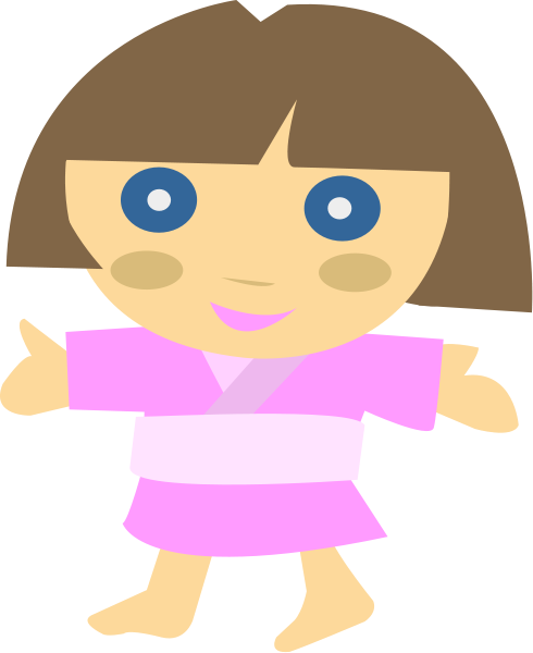 Japanese Character Girl Clipart Png For Web - Kiz Cocuk Genc Cizim (490x600), Png Download