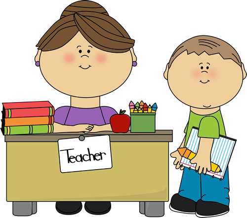 Teacher And Student Clip Art (500x442), Png Download