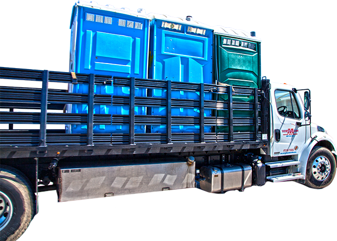 Wedding & Event Rental - Porta Potty Trailer (669x478), Png Download