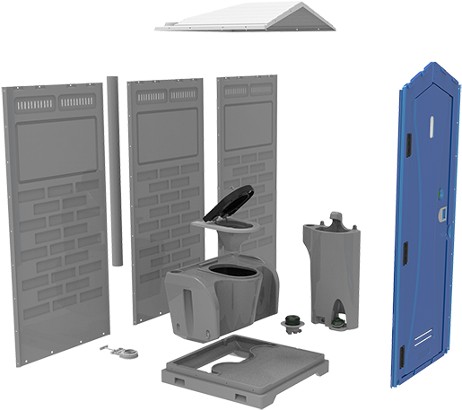 Porta Potty Mobile Self-flush Toilet Made In China - Toilet (567x533), Png Download