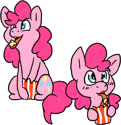Kenazraventooth, Cute, Diapinkes, Food, Pinkie Pie, - Cartoon (444x452), Png Download