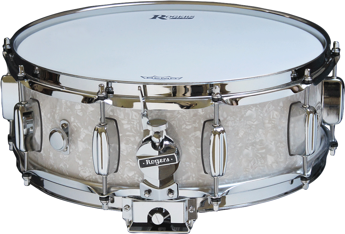 Ds32 Model P - Rogers Drums Dyna-sonic Snare Drum - 6.5x14" - White (1200x823), Png Download