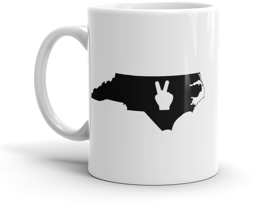 North Carolina Peace Sign Mug - Funny Mug - I'm Fucking Magical - 11 Oz Coffee Or Tea (1000x1000), Png Download