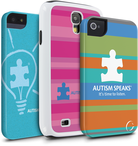 Autism Speaks Collection Cases - Speaks Light It Up Blue (660x648), Png Download