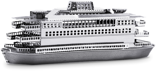Picture Of Commuter Ferry - Metal Earth 3d Laser Cut Model Commuter Ferry Boat (620x299), Png Download