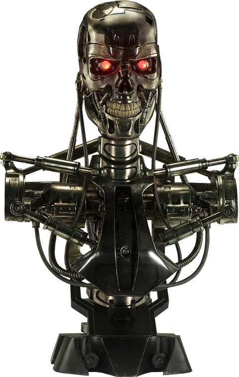 The Terminator Bust - Sideshow Terminator Life Size Bust (480x757), Png Download