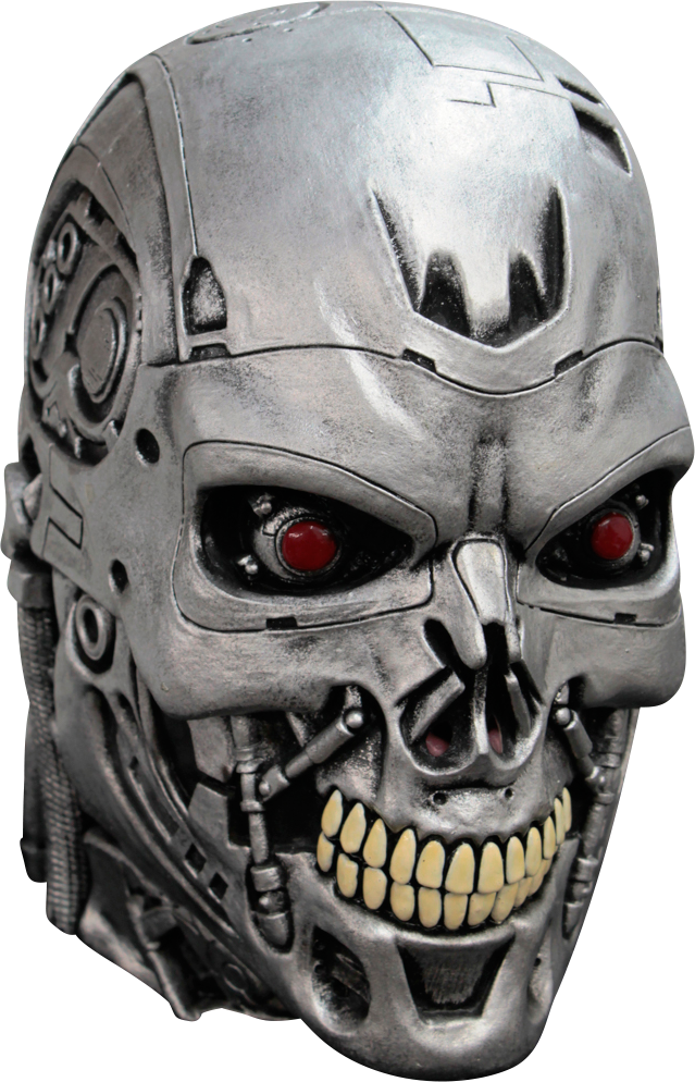 Ra På Karneval Som Alles Favoritterminator - Terminator Skull Mask For Adult (639x994), Png Download