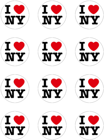 I Love Ny - Free Printable Paw Print Cupcake Toppers (386x500), Png Download