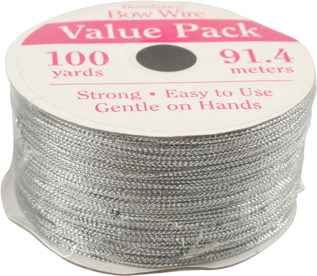 Bowdabra® Bow, 91,4m, Silver - Darice Bowdabra Bow Wire 100yd-silver (640x640), Png Download