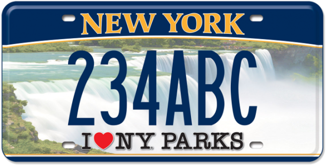 I Love Ny Parks Custom Plate - Logos And Uniforms Of The New York Giants (665x450), Png Download