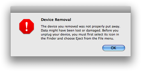 Device Removal Alert - Mac Error (500x255), Png Download