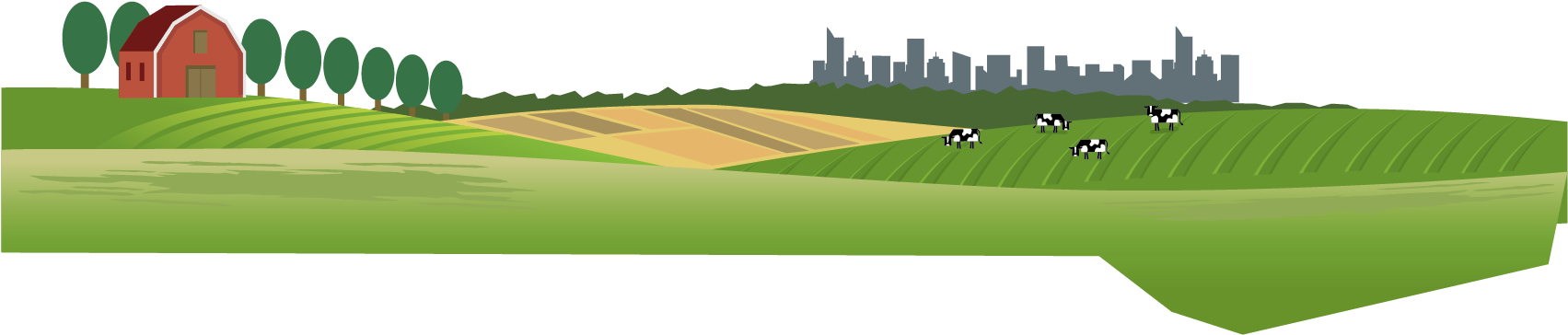 Land Clipart Crop Field - Grass (1702x396), Png Download