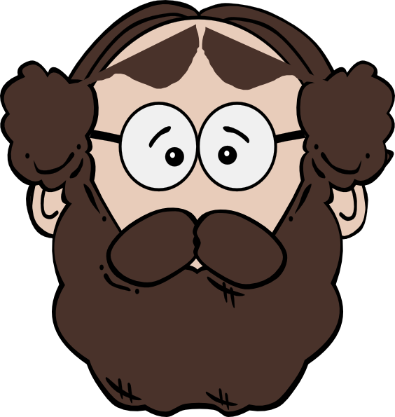 Beard Man Clip Art At Clker - Person With Beard Clipart (564x595), Png Download