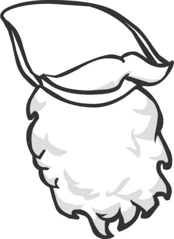 Santa Beard - Club Penguin (349x480), Png Download