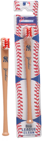 Pursonic Mlb Team Toothbrush, Ny Yankees - Mlb Pursonic Baseball Bat Toothbrush (625x500), Png Download