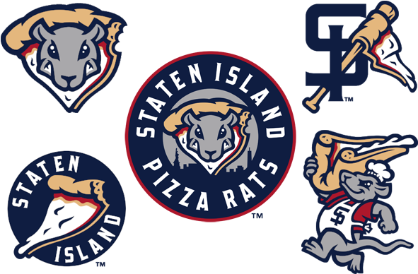 The Pizza Rats Unveiled A Series Of Logos Designed - Staten Island Yankees Pizza Rats (600x400), Png Download