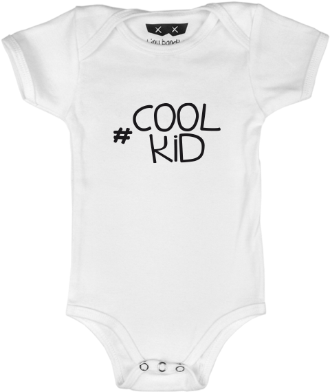 Hashtag Cool Kid Black // White Onesie From Tiny Bandits - Ceneo.pl (534x621), Png Download