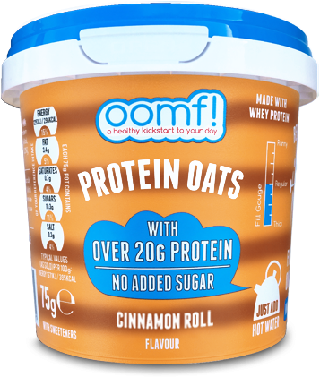 Cinnamon Roll - Oomf Instant Bench Pressed Oats - Banana - 75 Grams (500x500), Png Download