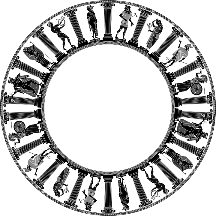 Greek, Greece, Frame, Mythology, Mythological, Gods (720x720), Png Download