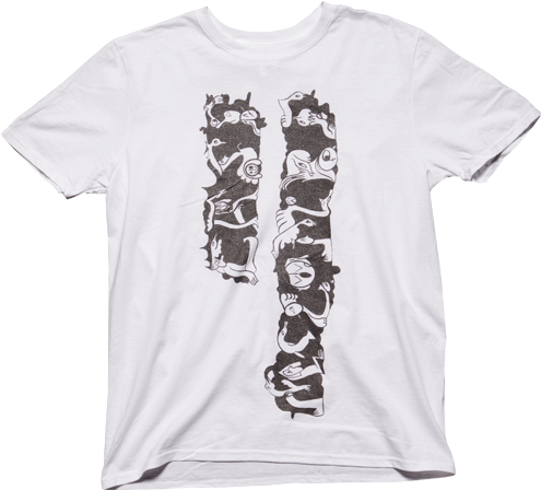 White Glitter Animal Letters Men's Ss Tee - Ernie Ball Shirt (500x682), Png Download