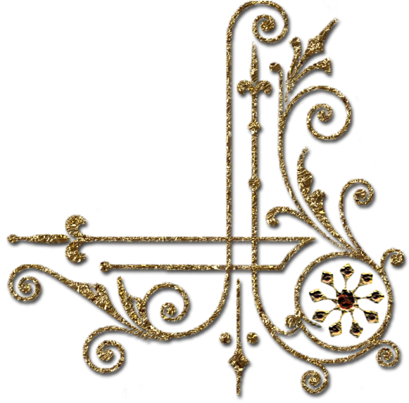 Transparent Gold Decorative Corner - Decorative Frame Corner Border Png Transparent (600x593), Png Download