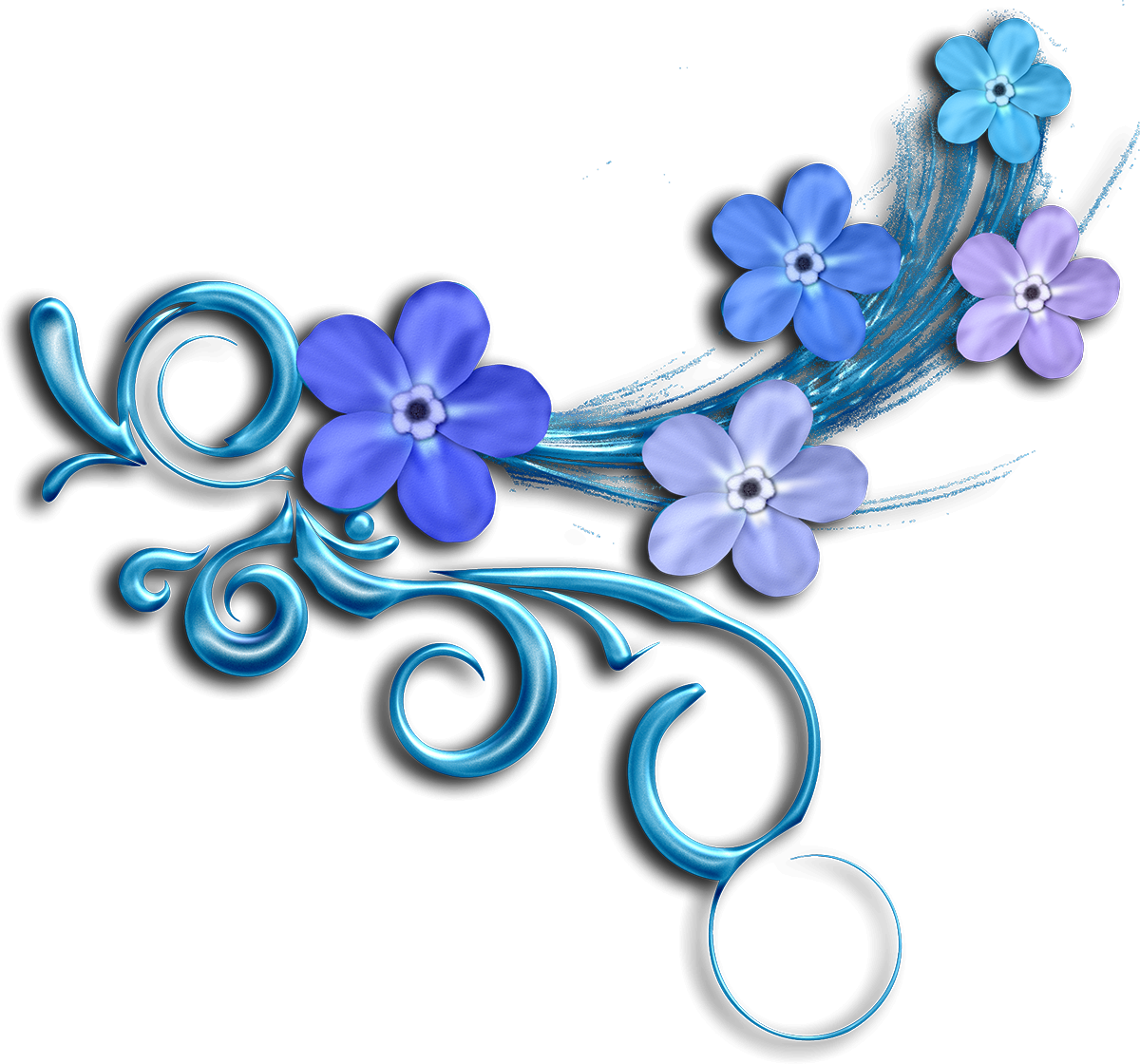 Decorative Corner Png - Clipart Flower (1200x1120), Png Download
