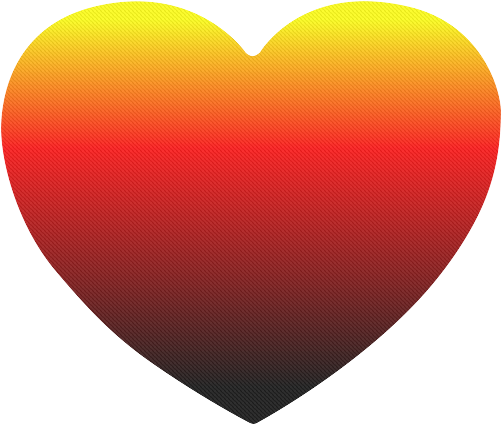 Crayon Box Ombre Rainbow Heart-shaped Mousepad - Sunset Ombre Heart (800x800), Png Download