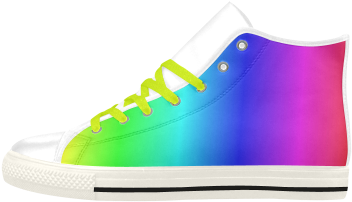 Crayon Box Ombre Rainbow Aquila High Top Microfiber - Shoe (500x500), Png Download