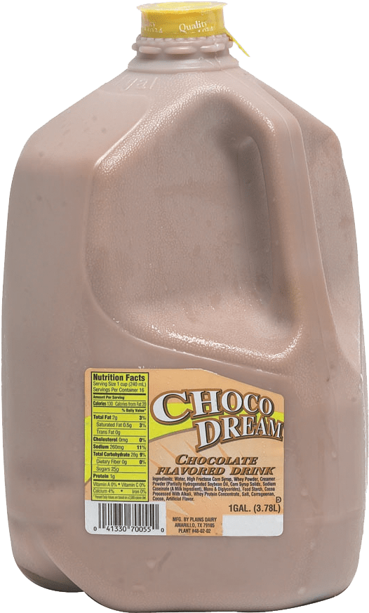 Plains Dairy Choco Dream - Two-liter Bottle (564x900), Png Download