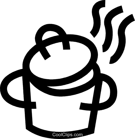 Cooking Pots Royalty Free Vector Clip Art Illustration - Cooking Clipart Free Transparent (466x480), Png Download