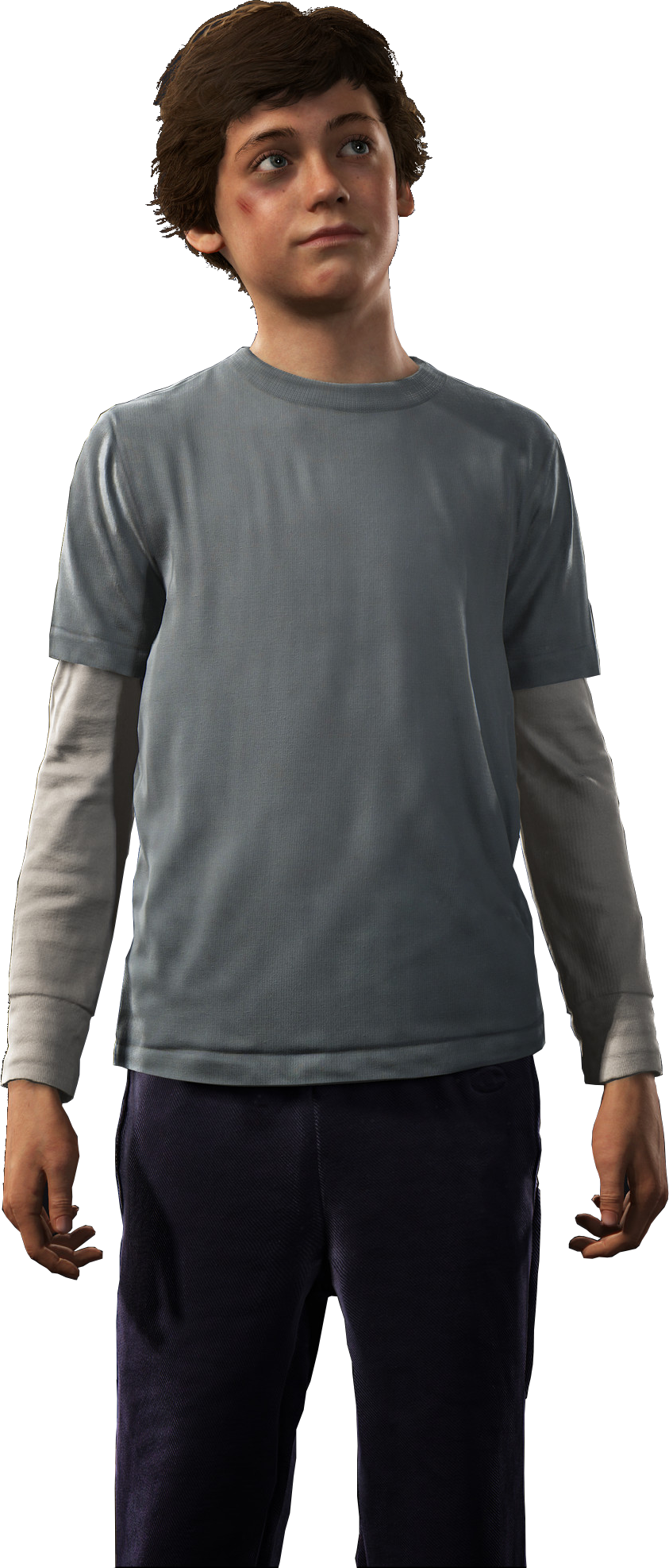 Uncharted 4 Young Drake - Long-sleeved T-shirt (843x1974), Png Download