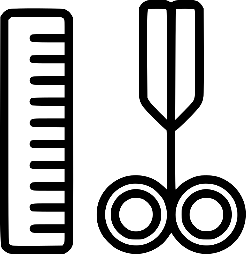 Scissors And Comb - Writing (950x980), Png Download