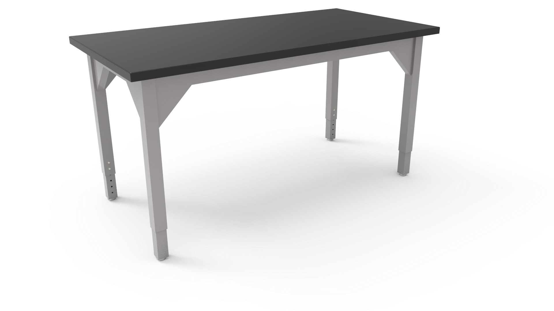 Lobo Table With Phenolic Top Square, Adjustable Legs - Biurko Biurowe (1920x1240), Png Download