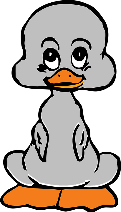 Swan Clipart Duckling - Ugly Duckling Clipart (411x720), Png Download