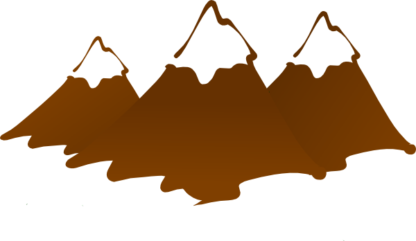 Transparent Snow Mountain Clip Art (600x348), Png Download